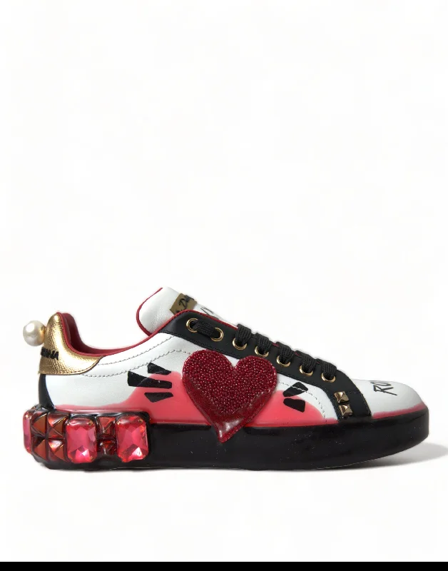 Dolce & Gabbana Elegant Portofino Crystal Women's Sneakers