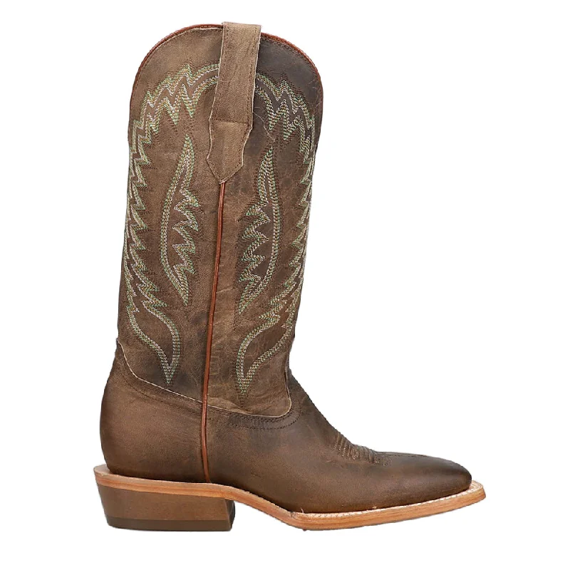 Goat Embroidered Wide Square Toe Cowboy Boots