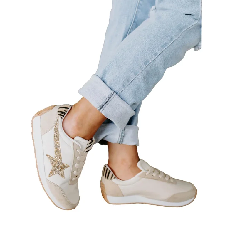 Vintage Star Sneaker In Cream