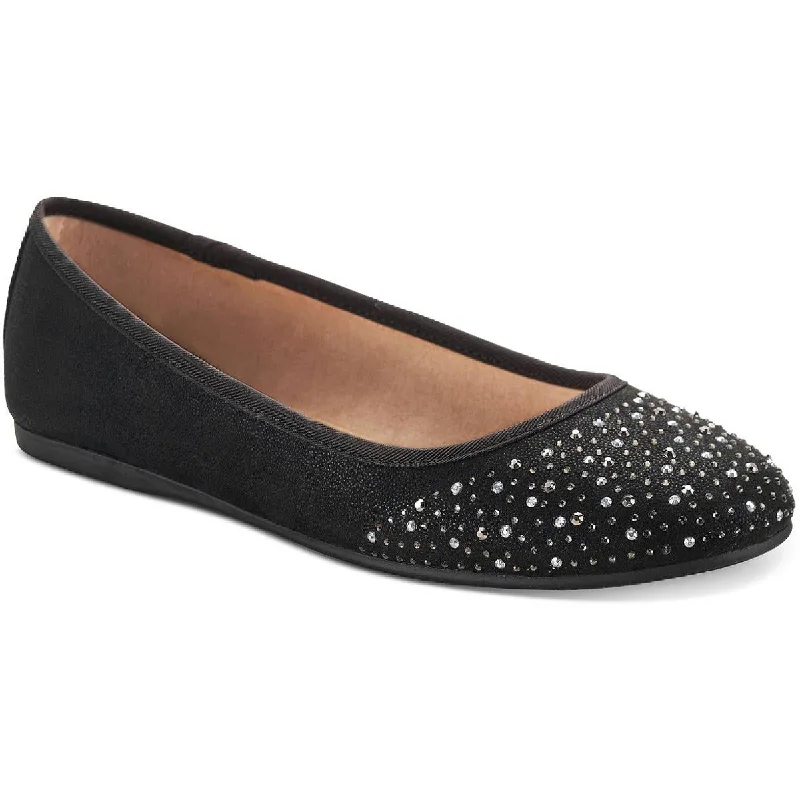 Style & Co. Womens Angelynn Metallic Embellished Ballet Flats